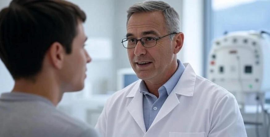 Doctor discussing new epilepsy treatments with patient